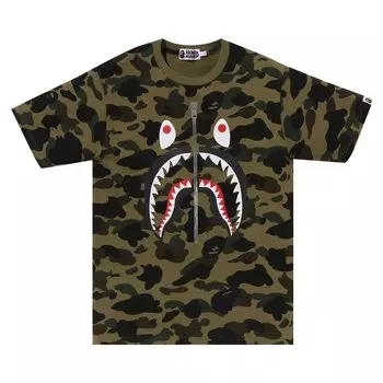 Футболка BAPE 1st Camo Shark, зеленая