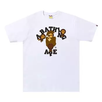Футболка BAPE College Milo Белая