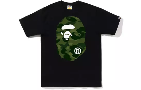 Футболка BAPE Color Camo Big Ape Head FW22 A Bathing Ape, белый/зеленый
