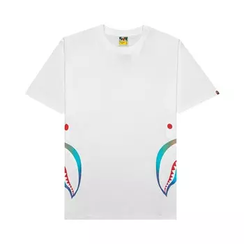 Футболка BAPE Gradation Side Shark, Белая