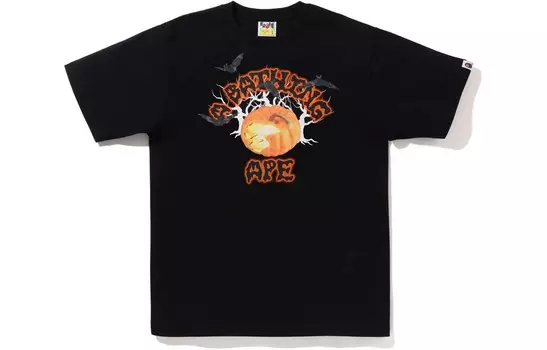 Футболка BAPE Halloween Jack O' Lantern College A Bathing Ape, белый
