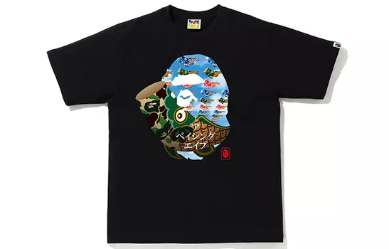 Футболка Bape ко Дню защиты детей A BATHING APE, White Green Koi Fish