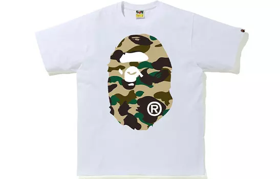 Футболка Bape Sta Camo Big Ape Head A BATHING APE, Light Camouflage White