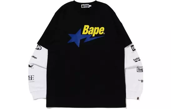 Футболка BAPE Sta Layerd L/S A Bathing Ape, синий