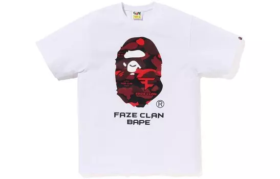 Футболка BAPE X Faze Clan белая A Bathing Ape, белый