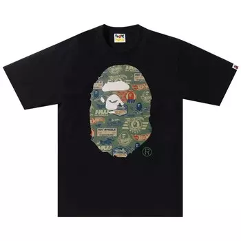 Футболка BAPE x Hot Wheels Ape Head, черная