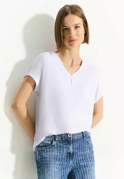 Футболка базовая V-Neck Cecil, белая