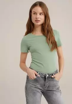 Футболка базовая WE Fashion, цвет green