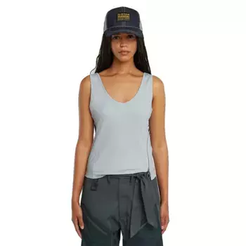 Футболка без рукавов G-Star Asymmetrical Zip Slim, серый