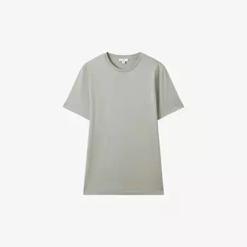 Футболка Bless из хлопкового джерси с круглым вырезом Reiss, цвет pistachio