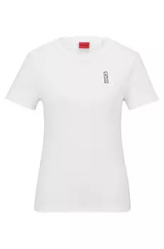 Футболка Boss Pure Cotton With Marker Inspired Logo, белый