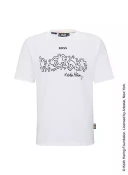 Футболка BOSS T_HARING Regular Fit, белый