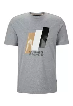 Футболка BOSS TIBURT 410 Regular Fit, серый