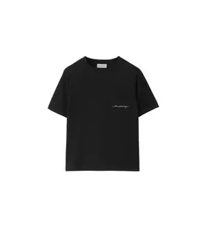 Футболка Burberry Kids Cedar Logo Script T-Shirt, черный