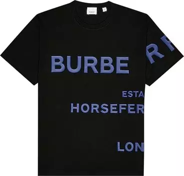 Футболка Burberry Short-Sleeve Tee 'Black/Blue', черный