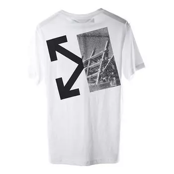 Футболка c/o virgil abloh men's white splitted arrows over tee Off-White, белый