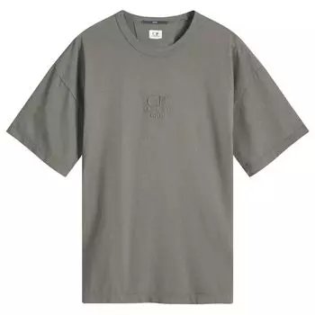 Футболка C.P. Company 20/1 Logo T-Shirt, цвет Grape Leaf