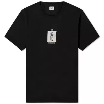 Футболка C.p. Company 30/2 Mercerized Jersey Twisted Graphic, черный