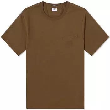 Футболка C.P. Company 30/2 Mercerized Jersey Twisted Pocket T-Shirt, цвет Ivy Green