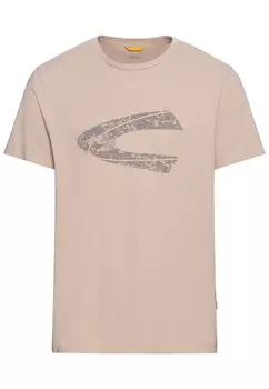 Футболка Camel Active mit Print aus nachhaltigem Organic Cotton, коричневый