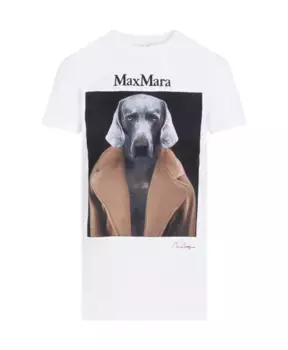 Футболка Camel с мотивом собаки Max Mara, белый