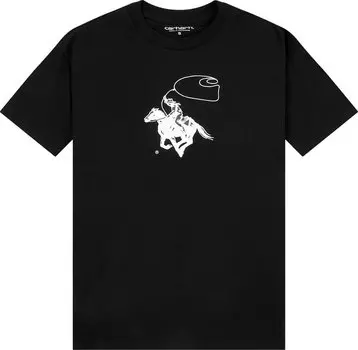 Футболка Carhartt WIP Lasso T-Shirt 'Black/White', черный