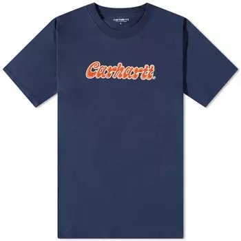 Футболка Carhartt WIP Liquid Script, синий