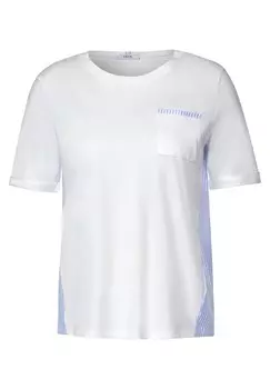 Футболка CECIL Shirt, цвет light blue/white