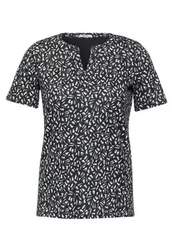 Футболка CECIL Shirt, пятнистый черный
