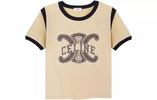 Футболка Celine Triomphe FW22, желтый