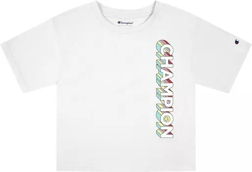 Футболка Champion Vertical Drop Shadow w/ Smiley Boxy, белый