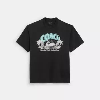Футболка COACH Whale, цвет Washed Out Black