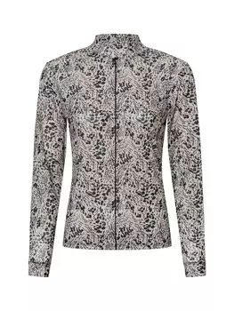 Футболка comma Langarmshirt, цвет beige schwarz