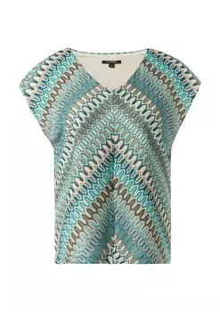 Футболка COMMA Shirt, цвет blue/aqua