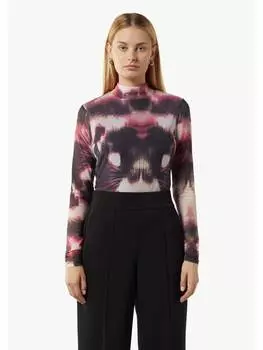 Футболка comma T-Shirt langarm, фиолетовый