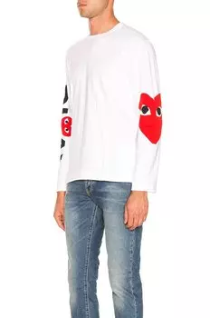 Футболка Comme des Garons Logo, белый