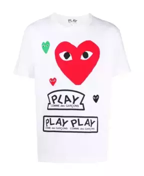 Футболка Comme Des Garons Play, белый