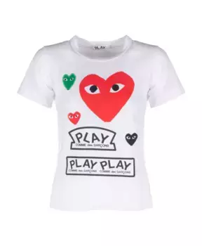 Футболка Comme Des Garons Play, белый