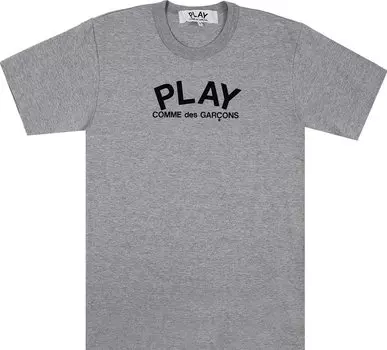 Футболка Comme des Garons PLAY Heart Logo Short-Sleeve T-Shirt 'Grey', серый