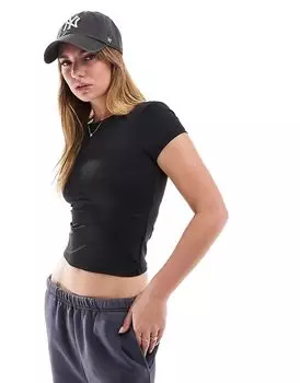 Футболка Cotton On с открытой спиной и вырезом-лодочкой черного цвета Cotton:On