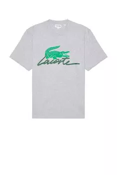 Футболка croc Lacoste, серебряный