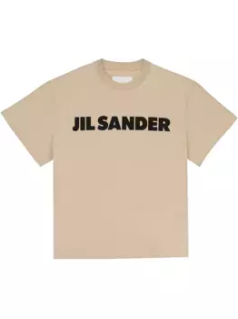 Футболка Dark Sand с логотипом JIL SANDER, нейтральный