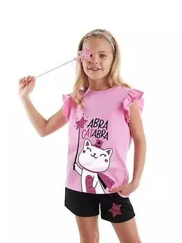 Футболка Denokids, цвет rosa/schwarz