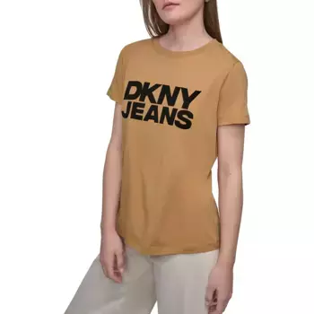 Футболка DKNY Flocked Logo, коричневый