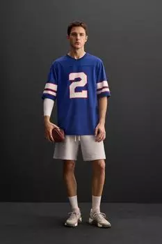 Футболка для американского футбола ZARA, синий