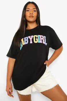 футболка для девочки Boohoo, черный