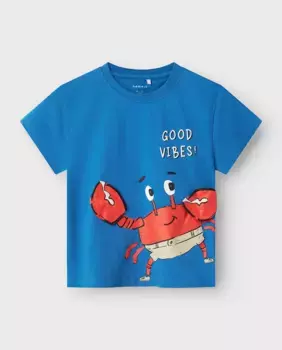 Футболка для мальчика name it, синий индиго