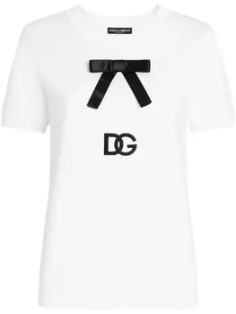 Футболка Dolce & Gabbana с бантом, белый