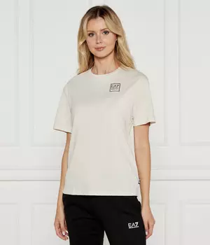 Футболка EA7 Regular Fit, экрю