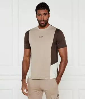 Футболка Ea7 Regular Fit, бежевый